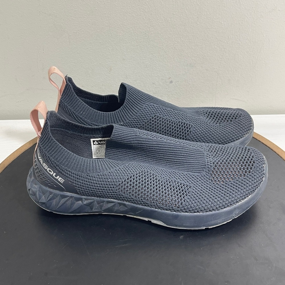 Vasque Satoru Moc Women 7 Slip On Knit Sneaker Gray Athleisure Walking Shoes